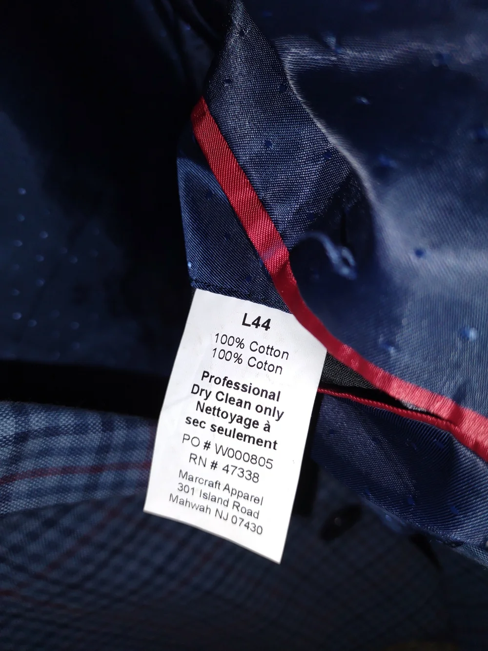 Tommy Hilfiger Blue and Red Windowpane Sport Coat
